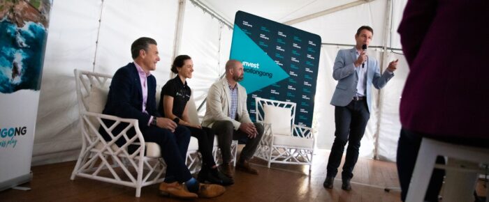 Panel session at Invest Wollongong hospitality event